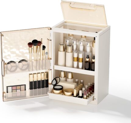 Beige Makeup Organizer