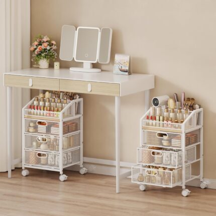 White Rolling Desk