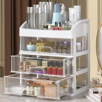 White Cosmetic Organizer
