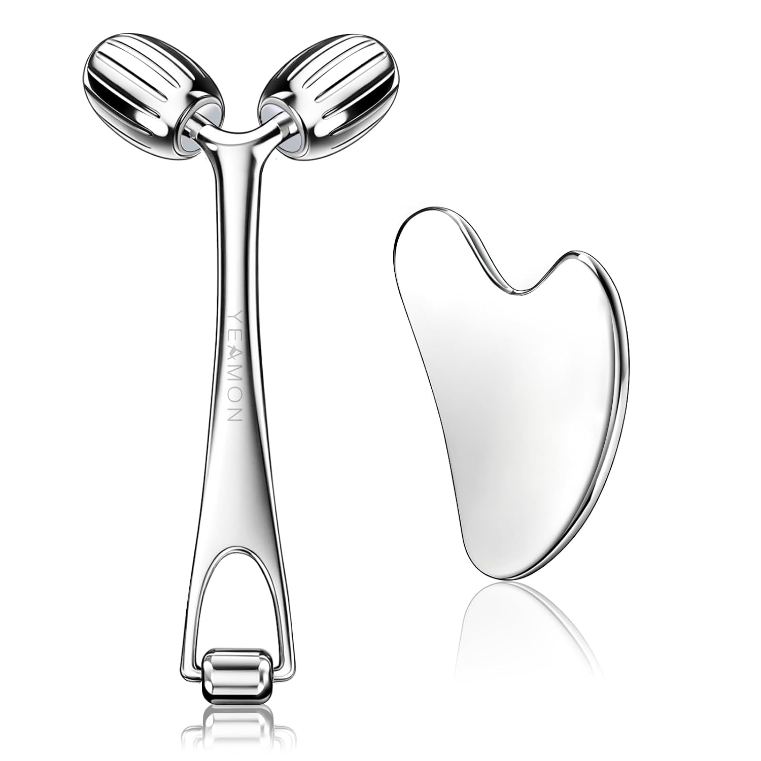 yeamon-dual-stainless-steel-facial-roller-gua-sha-set-for-face-body-01 Piece Stainless Steel